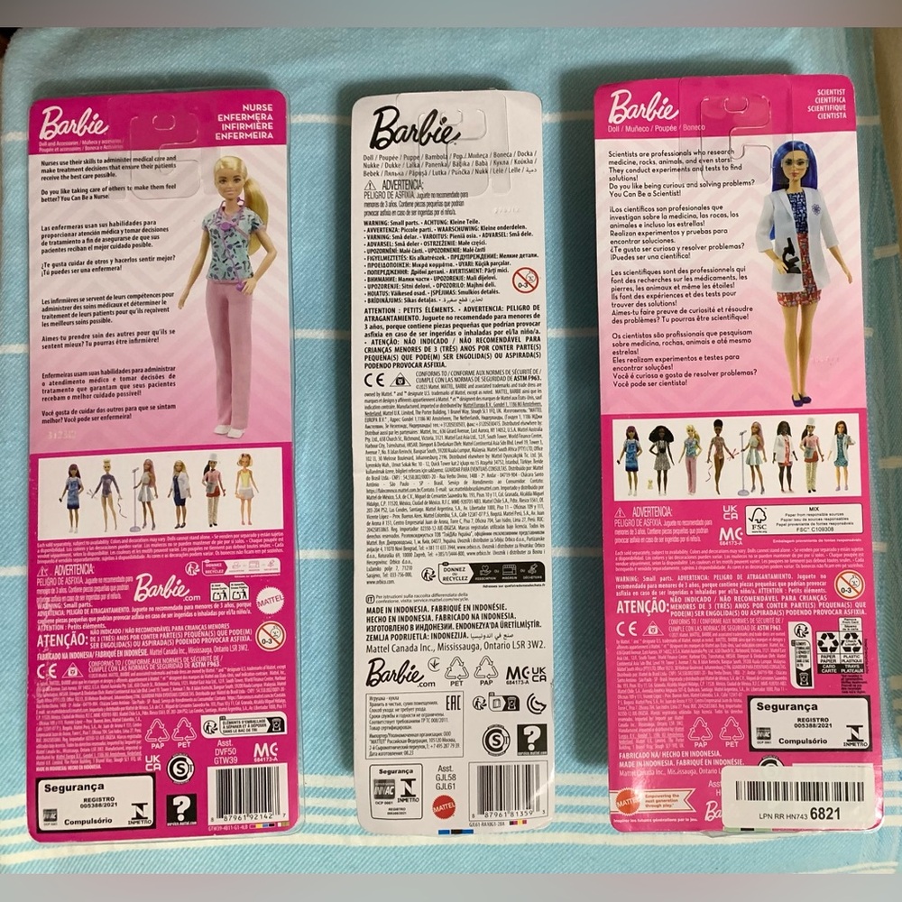 NIB Barbie Nurse, Ballerina, Scientist - Three (3) You Can Be Anything Dolls. - Picture 3 of 8